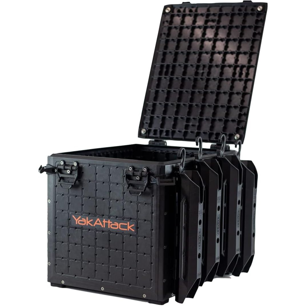 YakAttack BlackPak Pro Kayak Fishing Crate, Black