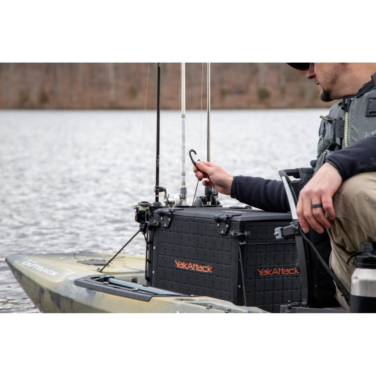 YakAttack BlackPak Pro Kayak Fishing Crate, Black