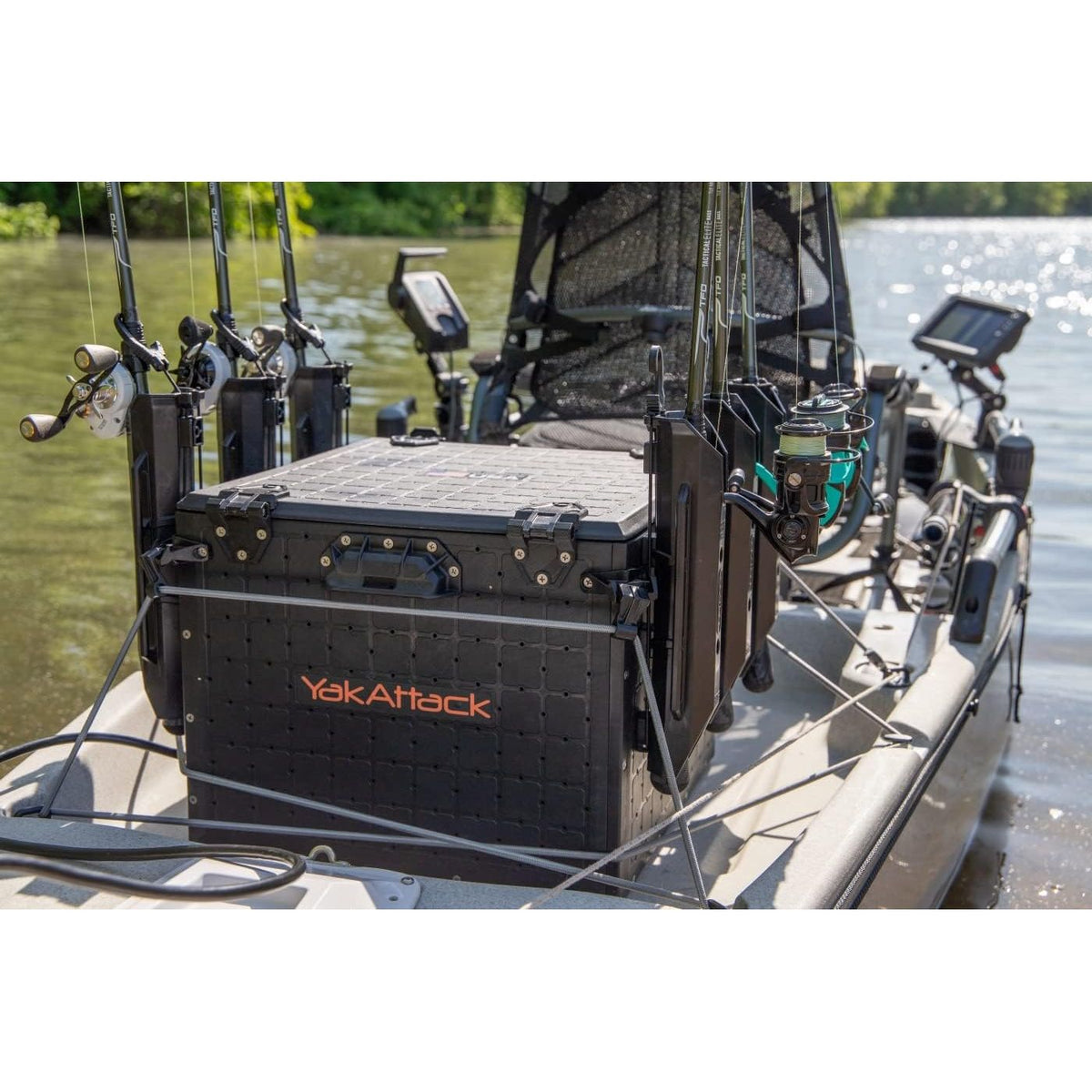 YakAttack BlackPak Pro Kayak Fishing Crate, Black
