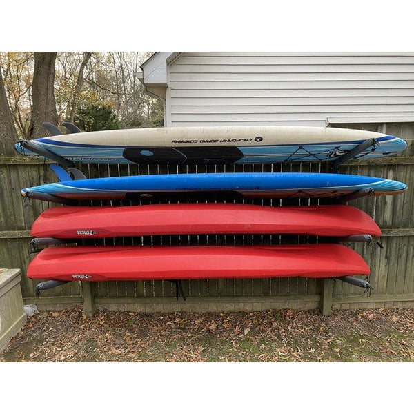 Outdoor Wall Rack |  46 Inch Adjustable Height | Kayak & SUP