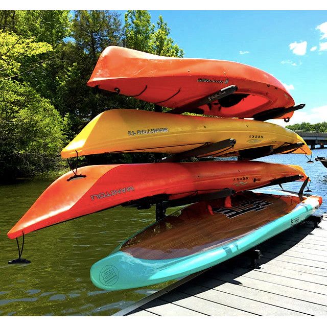 Chesapeake Kayak Storage | Adjustable Dock Rack | Over The Water | 4 Levels