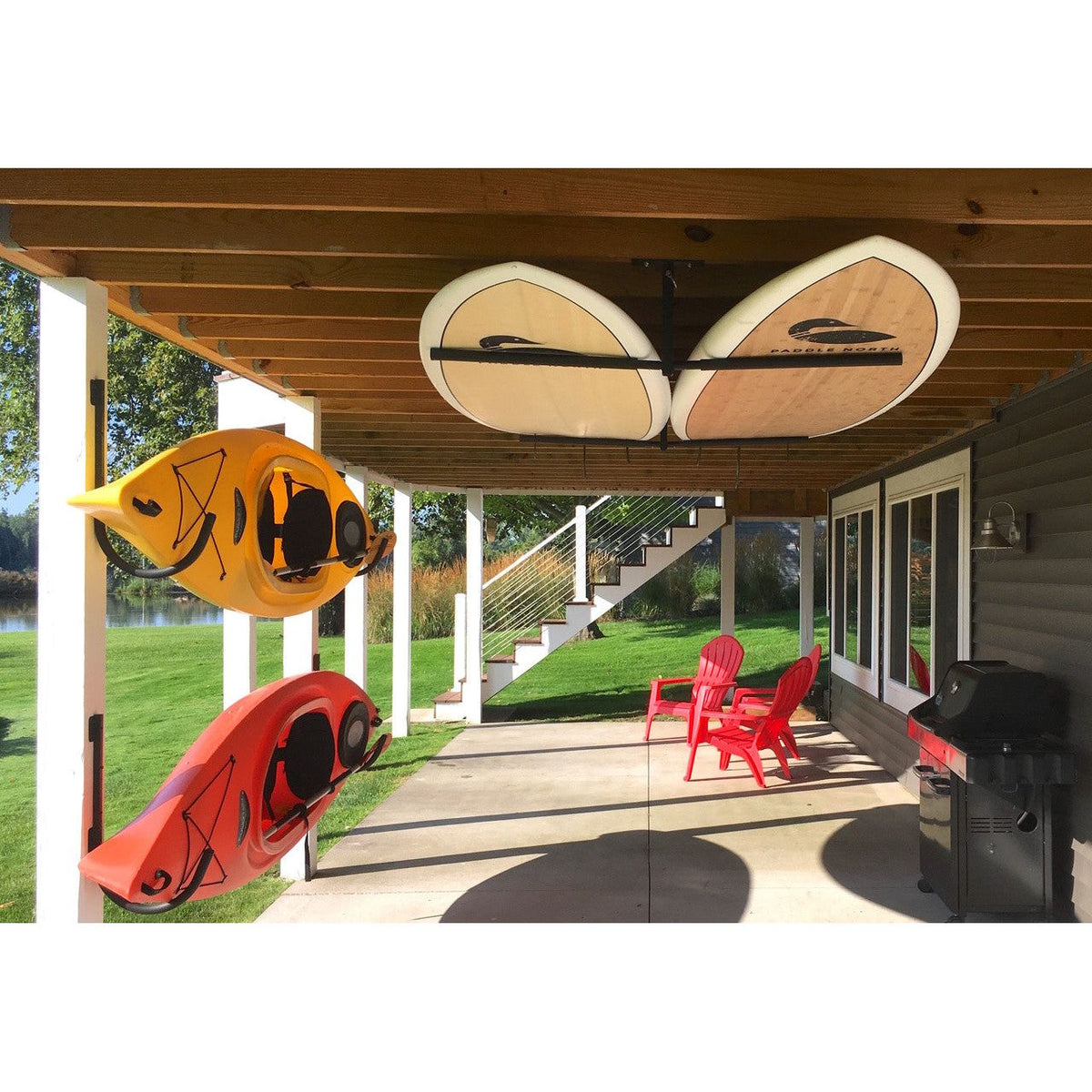 Hi-Port 2 | Kayak Adjustable Ceiling Storage Rack | Double | Holds 150 lbs