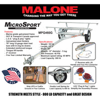 Malone MicroSport™ Base Trailer with 78" Load Bars