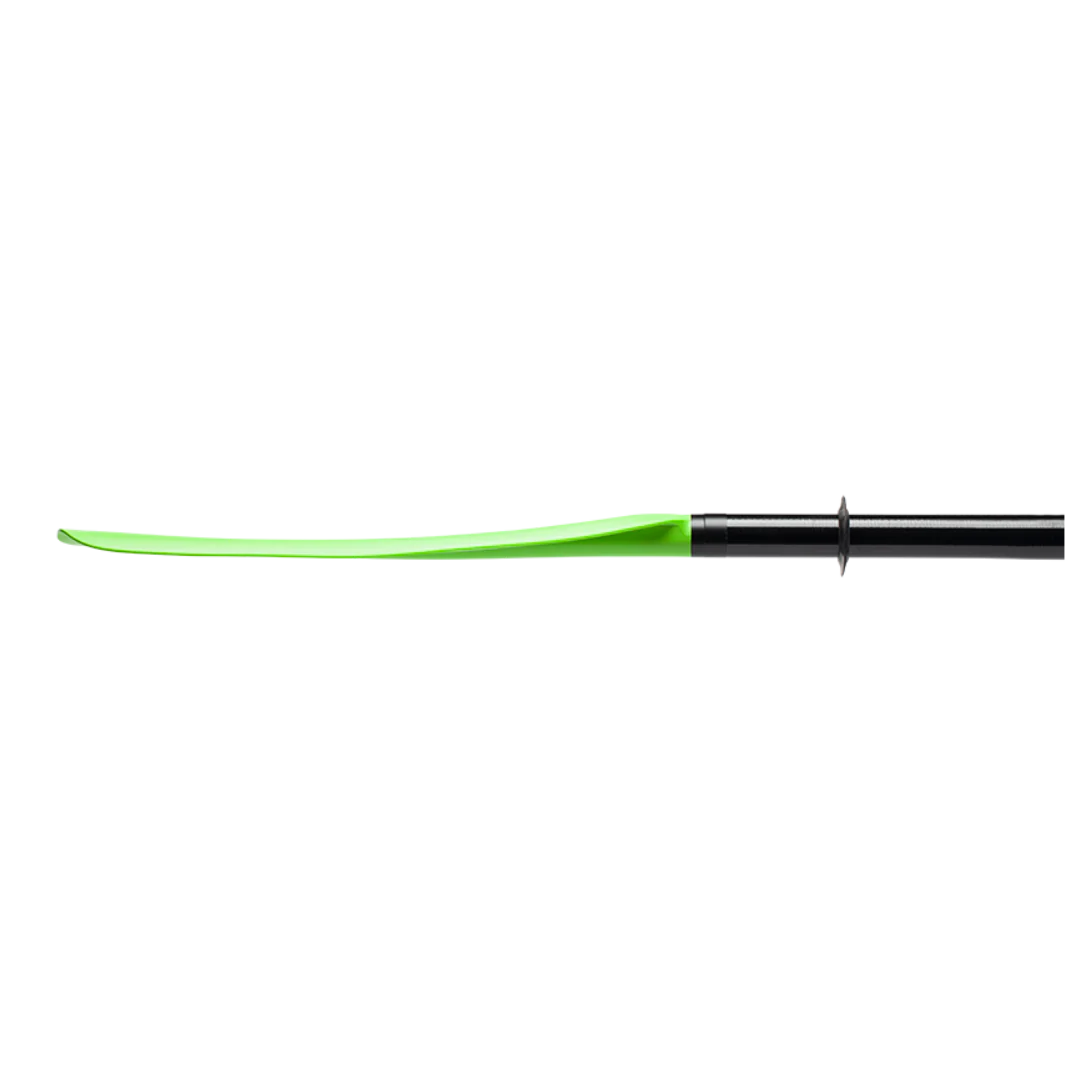 Manta Ray Fiberglass 2-Piece Snap-Button Kayak Paddle, Electric Green