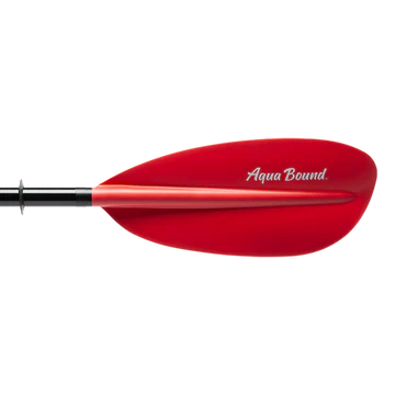 Manta Ray Fiberglass 2-Piece Snap-Button Kayak Paddle, Sunset Red