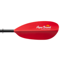 Manta Ray Fiberglass 2-Piece Snap-Button Kayak Paddle, Sunset Red