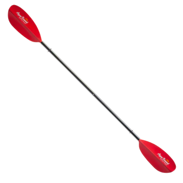 Manta Ray Fiberglass 2-Piece Snap-Button Kayak Paddle, Sunset Red