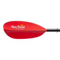 Manta Ray Fiberglass 2-Piece Snap-Button Kayak Paddle, Sunset Red