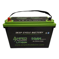 Amped 36V 50Ah Trolling Motor Lithium Battery (LiFePO4) w/ Waterproof Charger