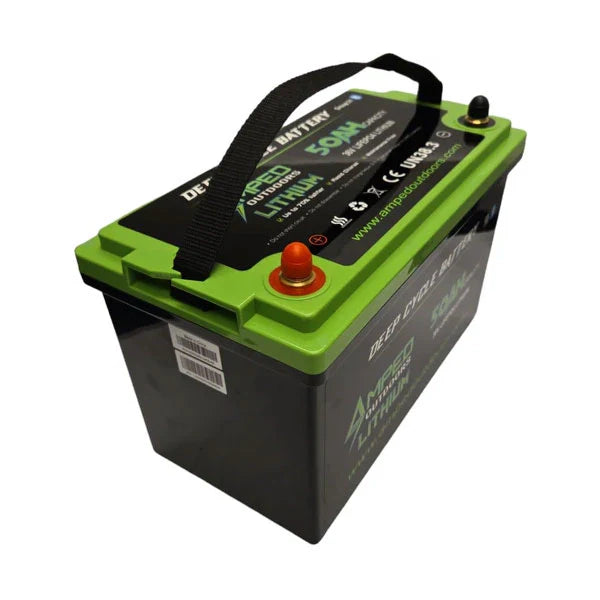 Amped 36V 50Ah Trolling Motor Lithium Battery (LiFePO4) w/ Waterproof Charger