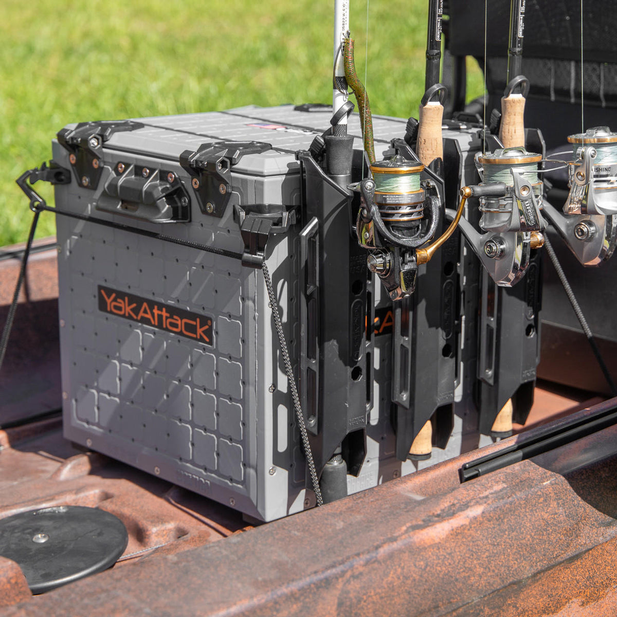 YakAttack BlackPak Pro Kayak Fishing Crate - 13 x 13 - Battleship Grey
