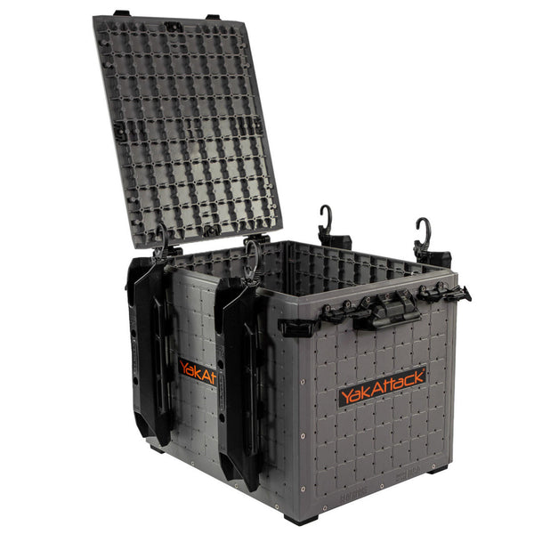 BlackPak Pro Kayak Fishing Crate - 13" x 16" - Battleship Grey