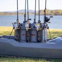 BlackPak Pro Kayak Fishing Crate - 16" x 16" - Battleship Grey