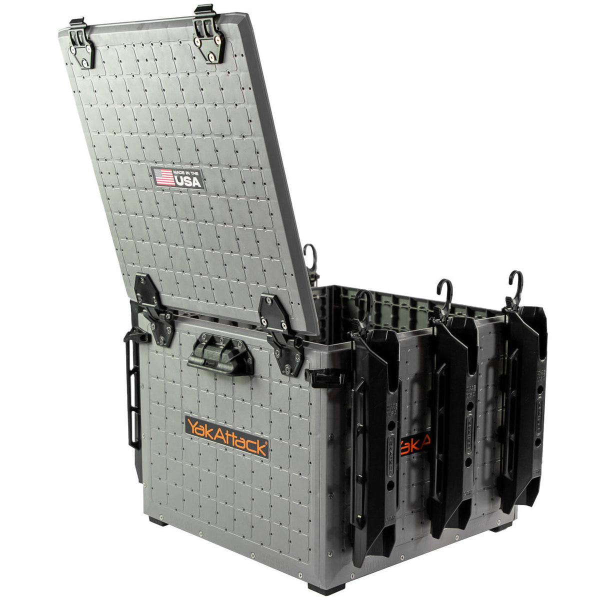 BlackPak Pro Kayak Fishing Crate - 16" x 16" - Battleship Grey