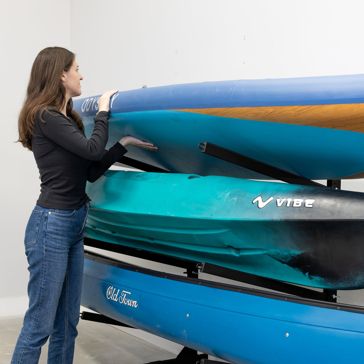 G-Watersport 2 Levels With Wheels | Single-Sided | Black