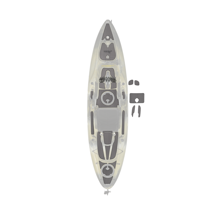 Hobie Outback Deck Pad Kit - Titanium/Blue