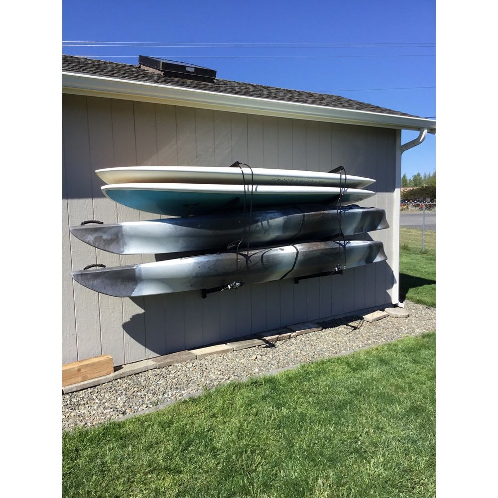 Outdoor Wall Rack | 46 Inch Adjustable Height | Kayak & SUP