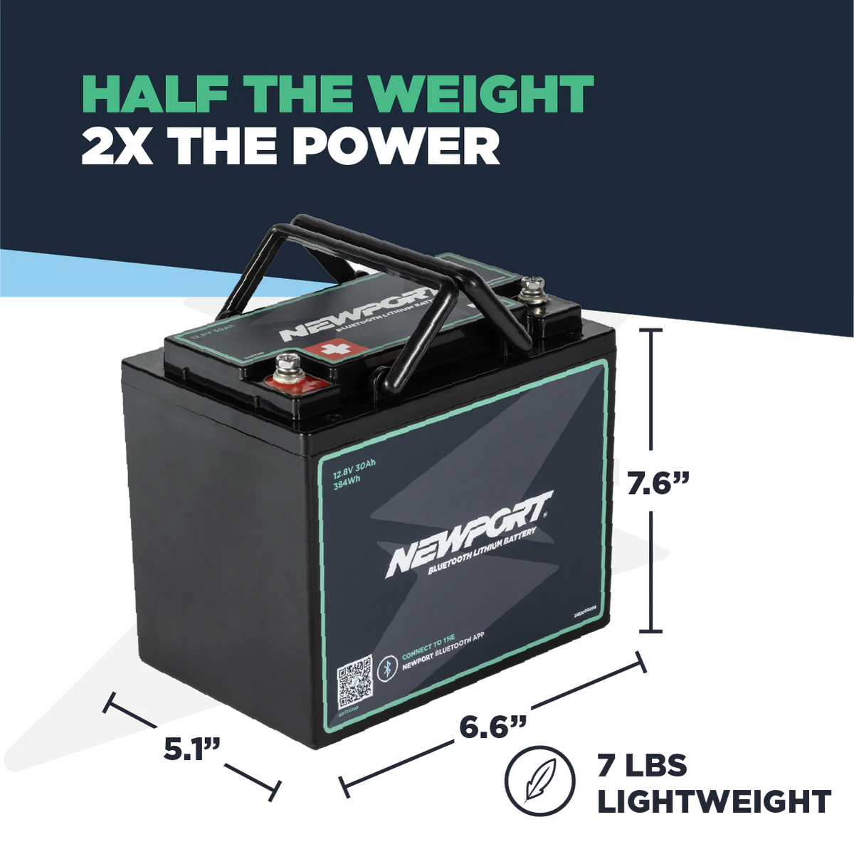 Newport Vessels 12V 30Ah Lithium LiFePO4 Battery