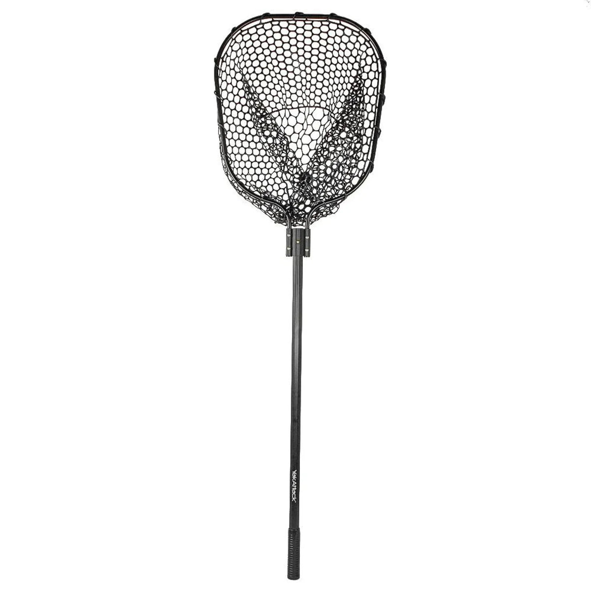 YakAttack Landing Net with 35.5” Long Telescoping Handle and Rubber Netting, 16" x 19"