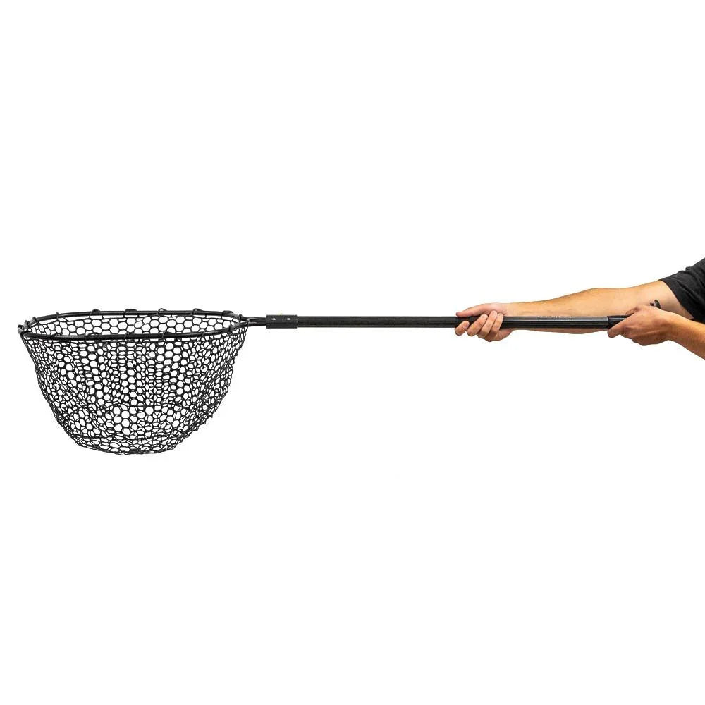 YakAttack Landing Net with 35.5” Long Telescoping Handle and Rubber Netting, 16" x 19"