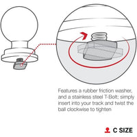 RAM® Track Ball™ Base with T-Bolt Attachment - 1.5"