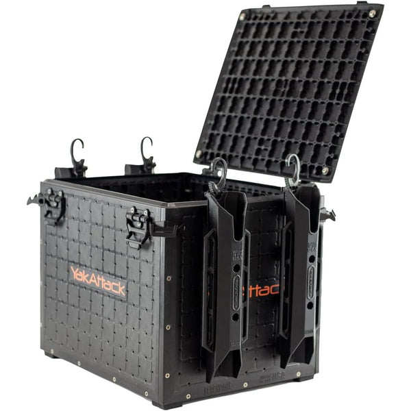 YakAttack BlackPak Pro Kayak Fishing Crate, Black