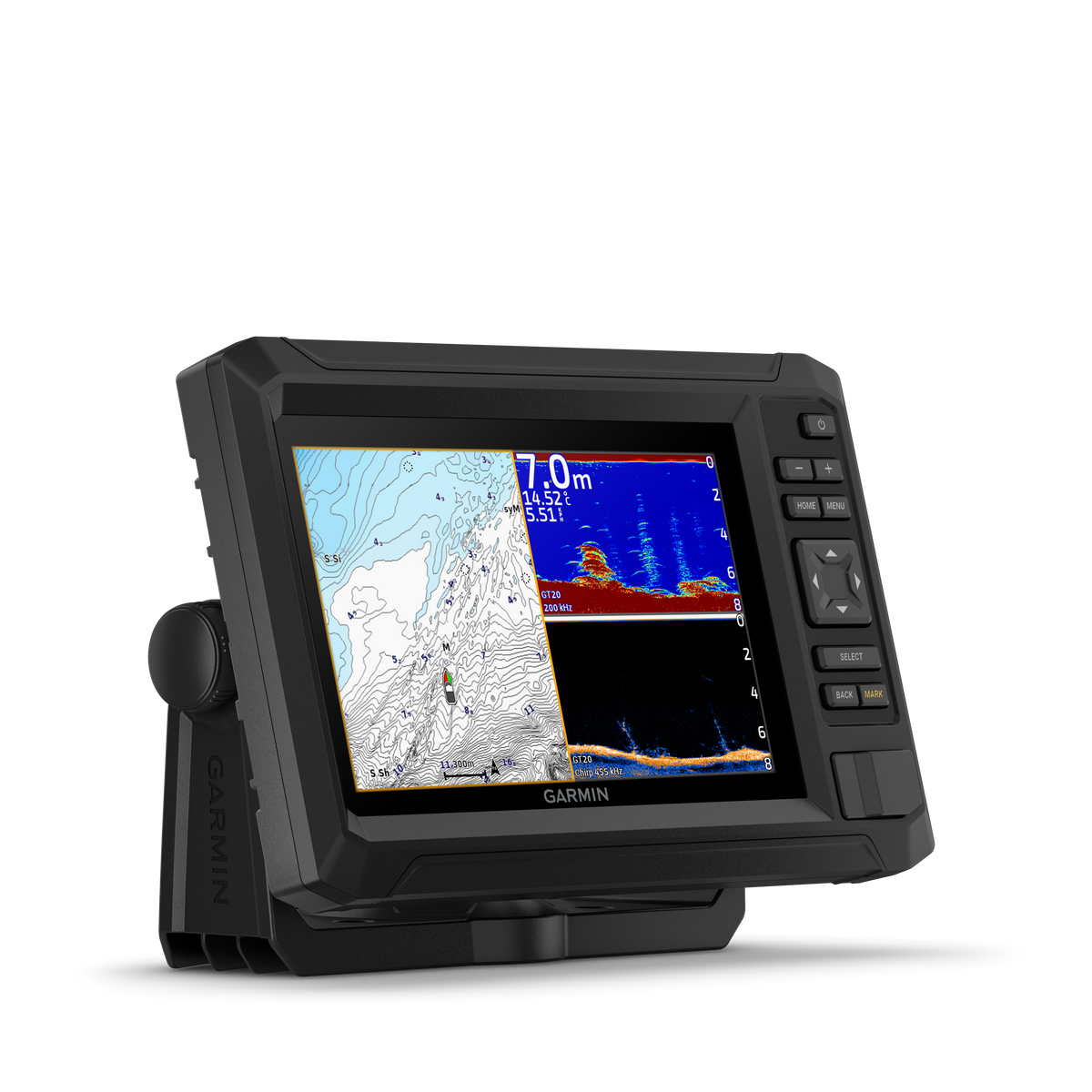 Garmin ECHOMAP™ UHD2 74cv with GT20-TM Transducer and Garmin Navionics+ U.S. Coastal & Great Lakes Mapping