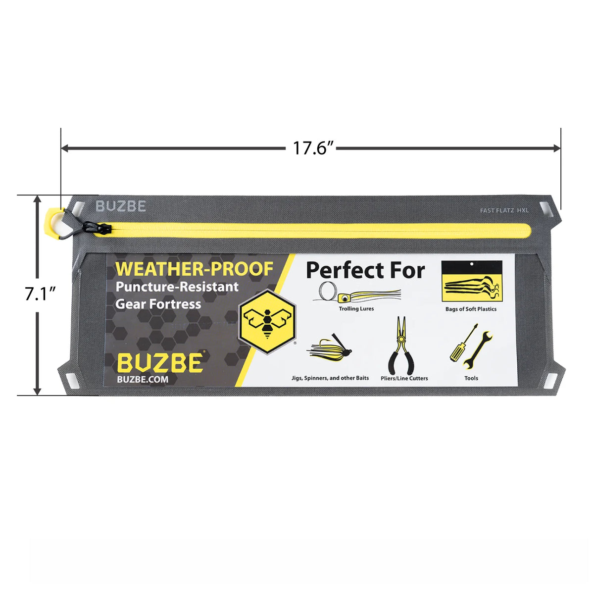 Buzbe Fast Flatz Waterproof Bait Bag Half X-Large