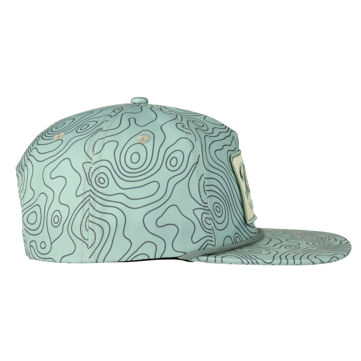Bates Fishing Topo Hat - Green Camo