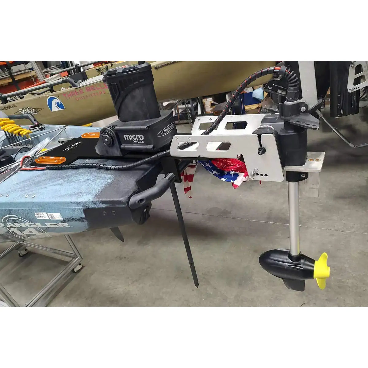 Ketch PA14 Kayak Stern Electric Motor Mount – Midnight Black Anodized