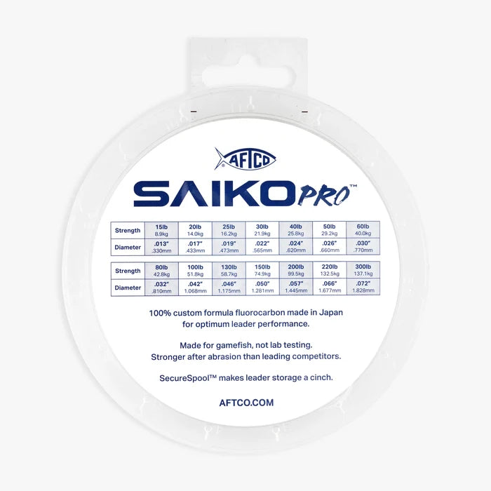 Aftco Saiko Pro 100% Fluorocarbon Leader Line