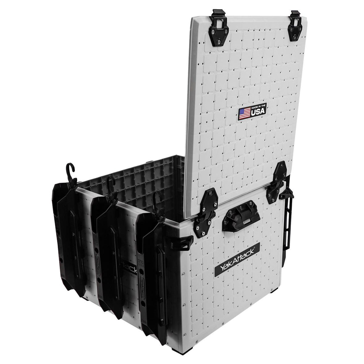 YakAttack BlackPak Pro Kayak Fishing Crate - 16" x 16", Overcast Grey