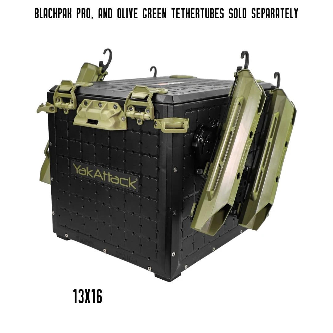 YakAttack Hinge & Latch Kit for BlackPak Pro and ShortStak, Olive Green