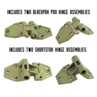 YakAttack Hinge & Latch Kit for BlackPak Pro and ShortStak, Olive Green
