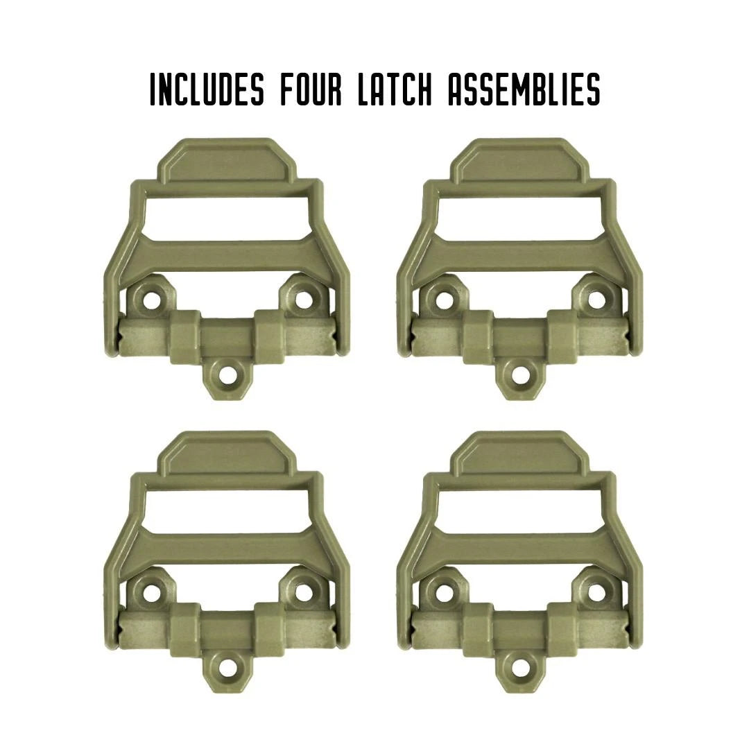 YakAttack Hinge & Latch Kit for BlackPak Pro and ShortStak, Olive Green