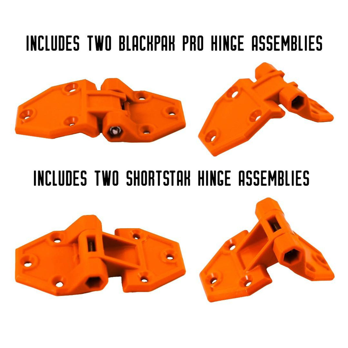YakAttack Hinge & Latch Kit for BlackPak Pro and ShortStak, Orange