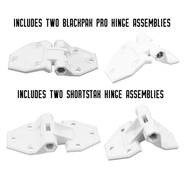 YakAttack Hinge & Latch Kit for BlackPak Pro and ShortStak, White