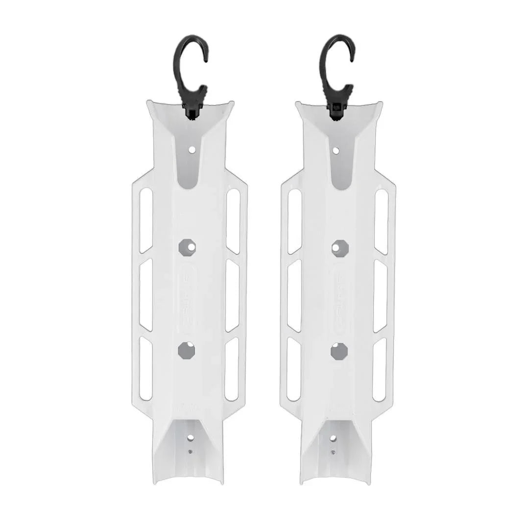 YakAttack TetherTube Rod Holder- Two Pack with Mounting Hardware, White