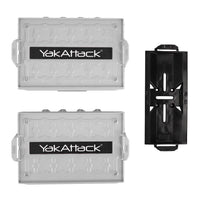 YakAttack TracPak Combo Kit, Two Boxes and Quick Release Base, Overcast Grey